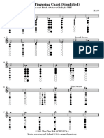 Fingering Chart (Simplified) 曲笛 C: Concert Pitch (Octave Clef) ; 12-TET