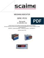 Weighing Indicator Serie Ipe 50: Short Guide For Calibration Only