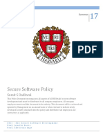 Secure Software Development Policy