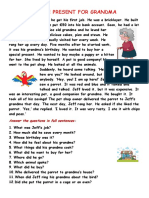Reading: A Nice Present For Grandma: Answer The Questions in Full Sentences