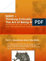 Somy - Thinking Critically - The Art of Being Right?