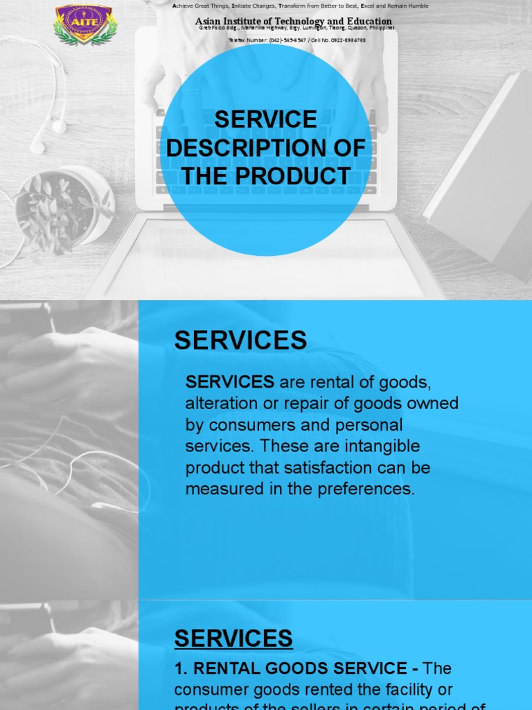 Service Description of The Product: Asian Institute of Technology and ...