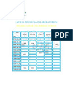 JADWAL PENGGUNAAN LABORATORIUM