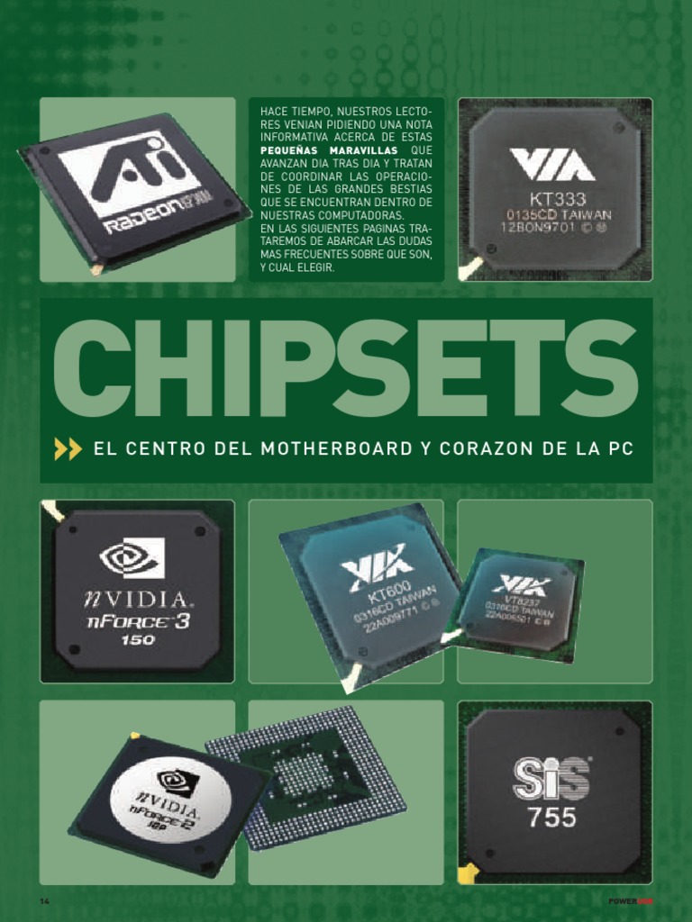 Chip Sets | PDF | Memoria de acceso aleatorio | Microprocesador