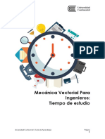 Tiempo de Estudio ASUC01418 - MECÁNICA VECTORIAL PARA INGENIEROS - 018