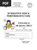 Summative Assessment q4 Week 4