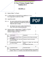 CBSE Class 9 Science Sample Paper Set 4 Solution