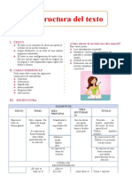 Estructura Del Texto para Tercer Grado de Secundaria Practica