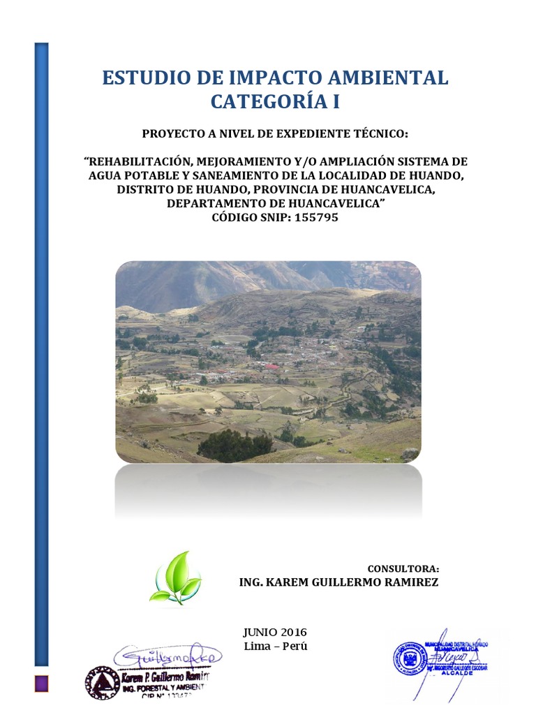 Estudio de Impacto Ambiental en Huando | PDF | Agua | Evaluación de ...