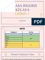 LESSON 1&2 KELAS 6 PRESENT CONTINOUS TENSE AND TAG QUESTION