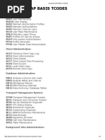 Sap Basis Tcodes