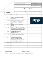 Internal Quality Audit Checklist