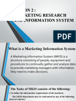 Lesson 2: Marketing Research and Information System