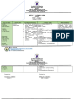 Weekly Learning Plan: Republic of The Philippines Department of Education