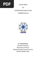 Lecture Notes For Combinational Logic Circuits