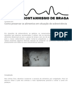 Como preservar os alimentos em situação de sobrevivência