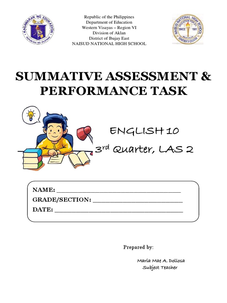 Grade 10 Summative Assessment Guide | PDF | Essays | Argument