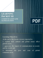 Learning Packet Iii: Communication and Globalization