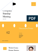 Yellow and Black Geometric Pattern Company Meeting Presentation