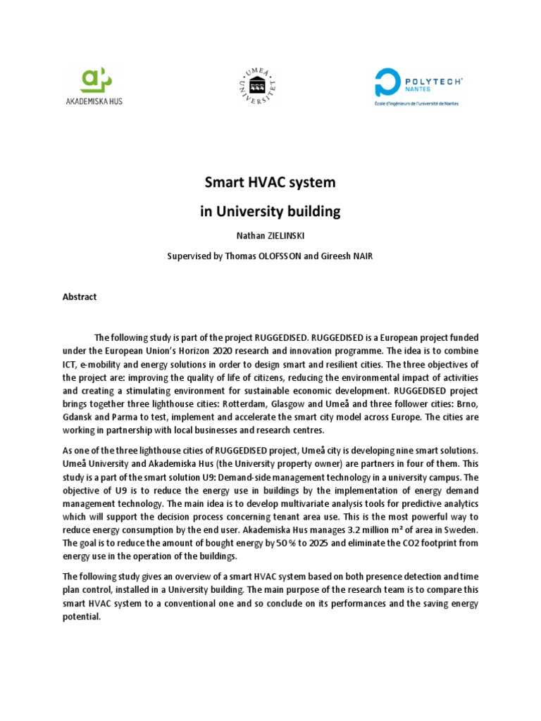 Smart HVAC System for Energy Efficiency | PDF | Temperature | Physical ...