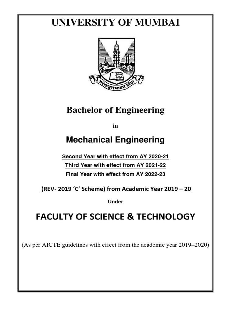 Mechanical Engineering Syllabus Sem Iii Mumbai University Pdf