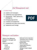 Topic 6: Global Management and Leadership: at Thoralf Dassler