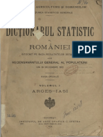 Dictionar statistic al Romaniei - IASI - 1914