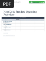 Help Desk Standard Operating Procedure: Company Name Street Address City, State and Zip