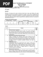 Gujarat Technological University: Electrical System Components