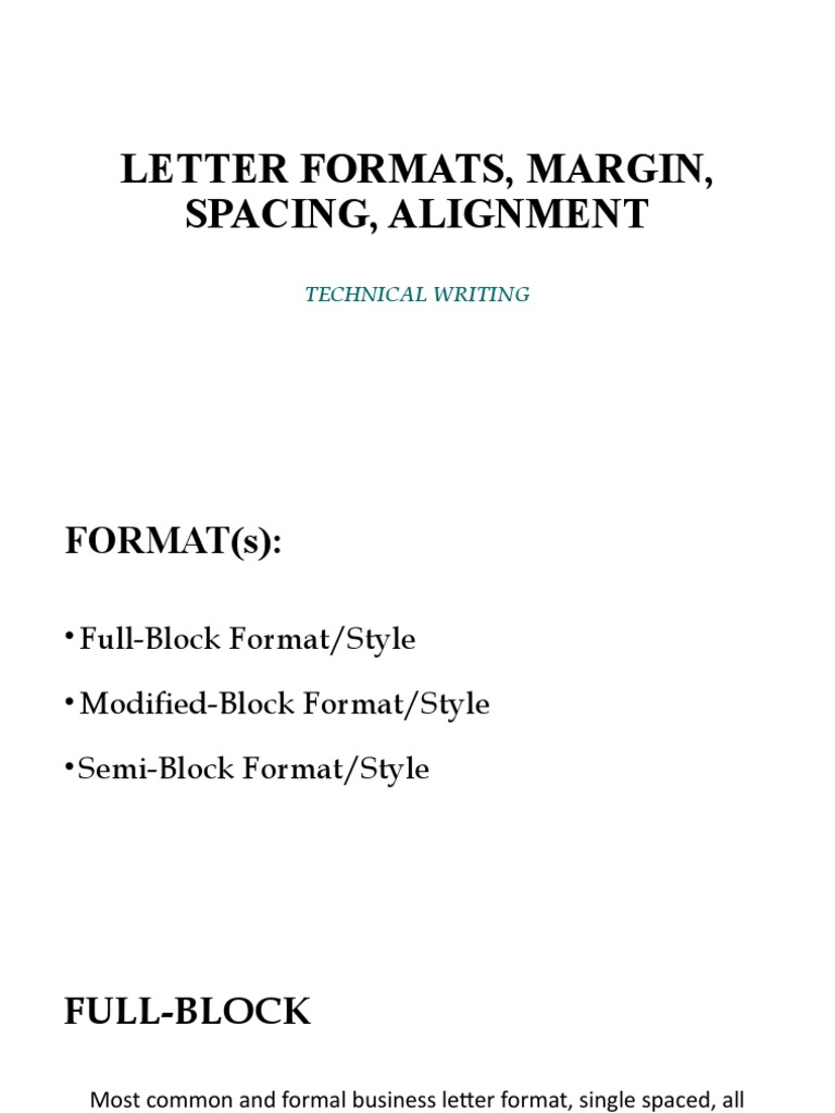 Business Letter Format and Margins | PDF