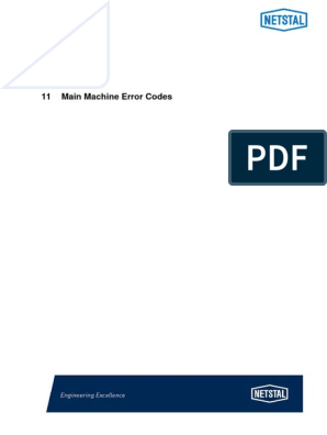 Content:: 11 Main Machine Error Codes, PDF, Switch