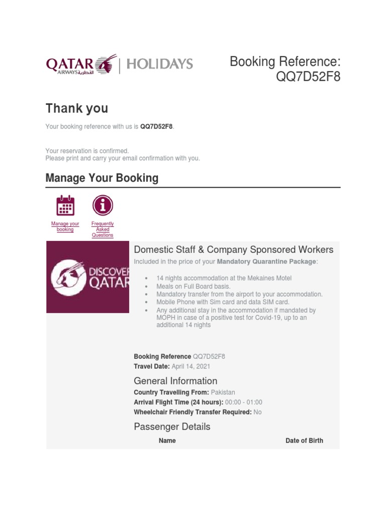 BOOKING REFERENCE visual data 8