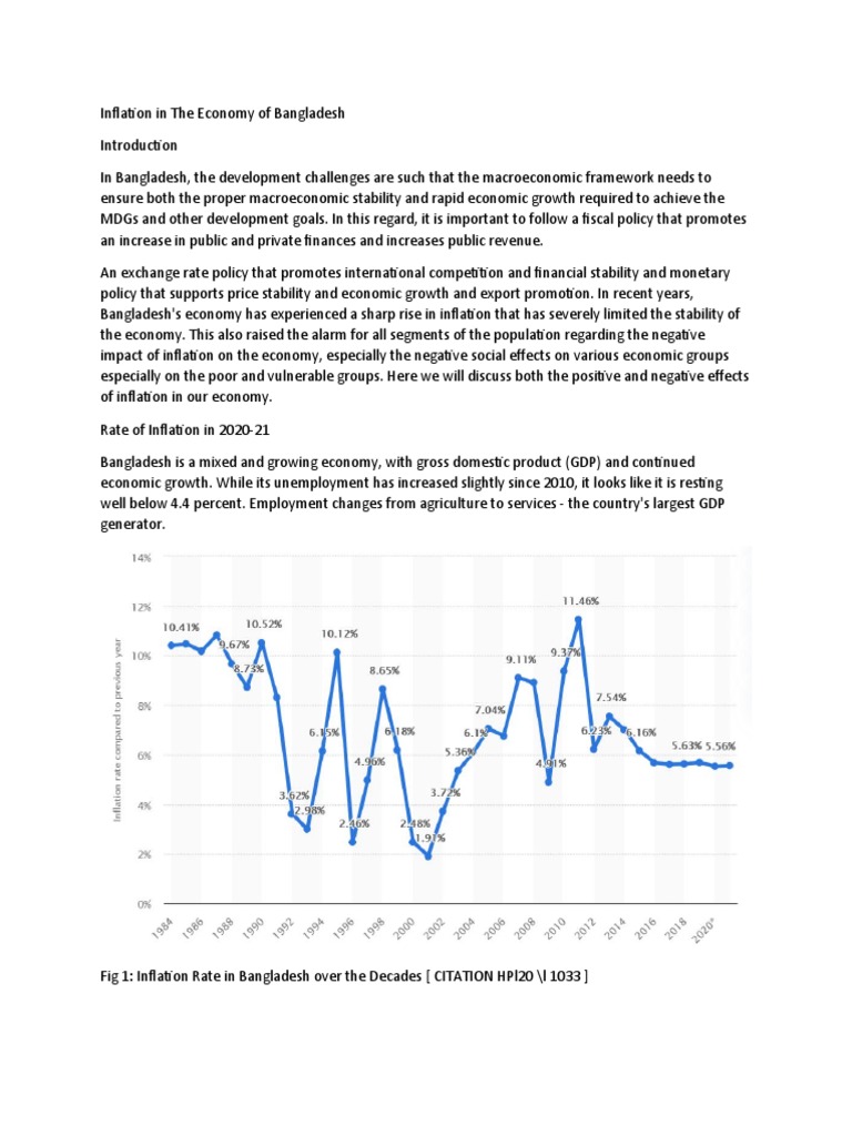 Inflation in The Economy of Bangladesh | PDF | Inflation | Poverty ...