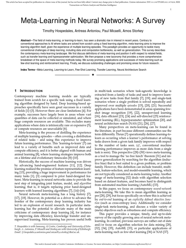 Neural Meta-Learning Overview | PDF | Machine Learning | Deep Learning