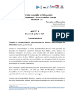 Anexo 2 - Contexto e Contextualização Nos Processos de Ensino e Aprendizagem Da Matemática