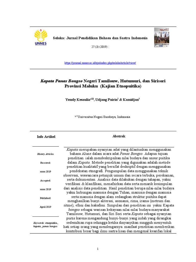 Artikel Kapata | PDF | Kajian Bahasa Asing