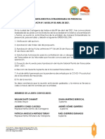 Acta de Junta Directiva No. 168 de 2021