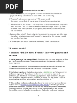 interview questions