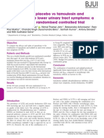 Tamsulosin and Placebo Vs Tamsulosin For LUTS