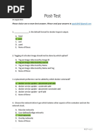 Post-Test: Please Choice One or More Best Answers. Please Send Your Answers To