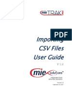 MIE Trak Pro Importing CSV Files User Guide