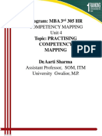 Competency Mapping Unit 4: Program: MBA 3 305 HR
