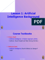 Lesson 1: Artificial Intelligence Background