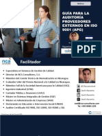 Webinar Auditando Proveedores Externos en ISO 9001