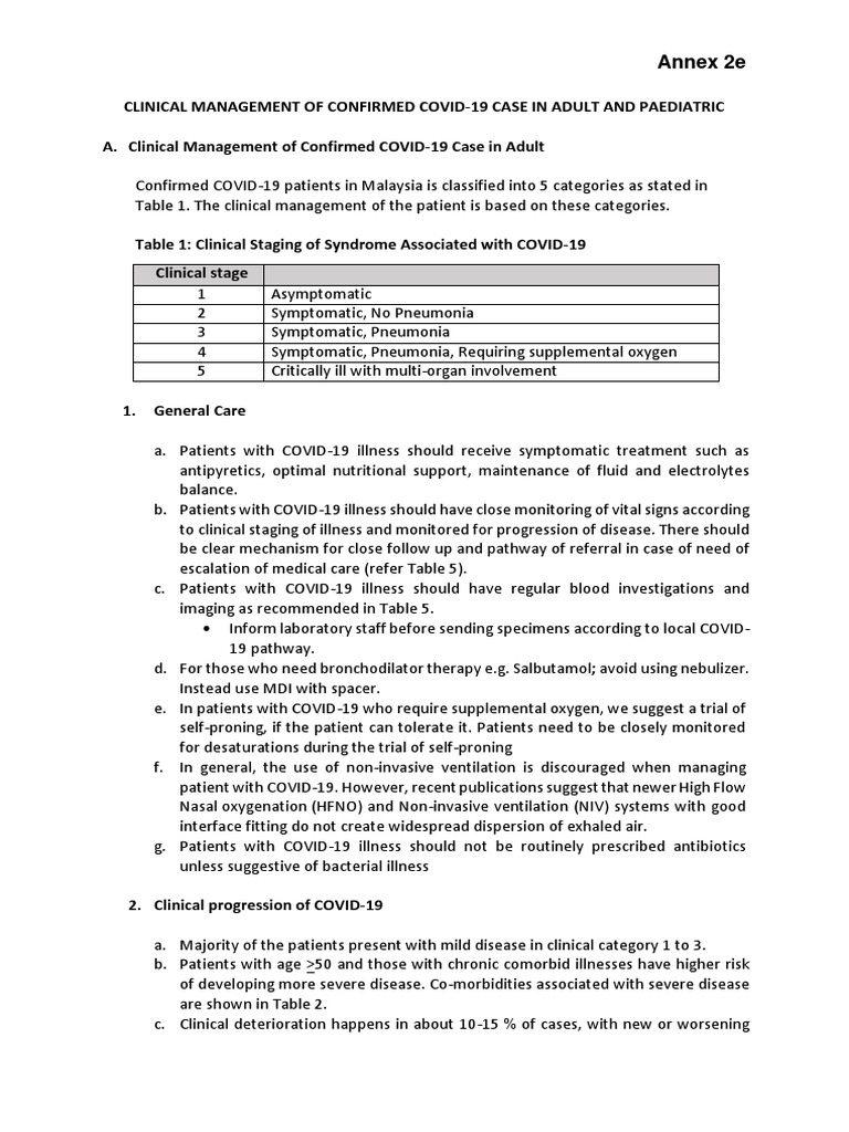 COVID-19 Clinical Management Guidelines | PDF | Pneumonia | Comorbidity