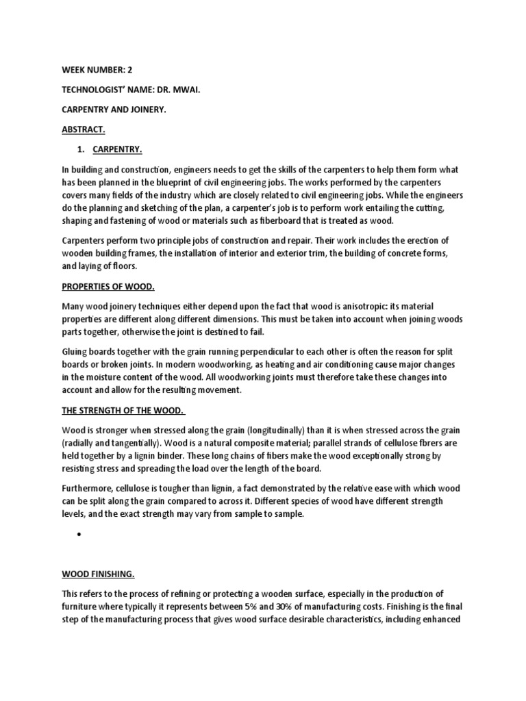 Carpentry and Joinery Draft. | PDF | Civil Engineering | Materials