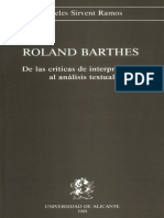 Roland Barthes - de Las Criticas - Sirvent Ramos, Angeles