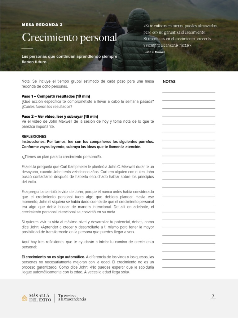 Reflexiones sobre Crecimiento Personal | PDF | Crecimiento personal y ...