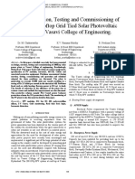 Design, Erection, Testing and Commissioning of 200Kwp Rooftop Grid Tied Solar Photovoltaic System at Vasavi College of Engineering