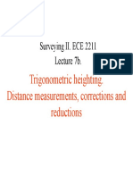 Trigonometric Heighting. Distance Measurements, Corrections and Reductions